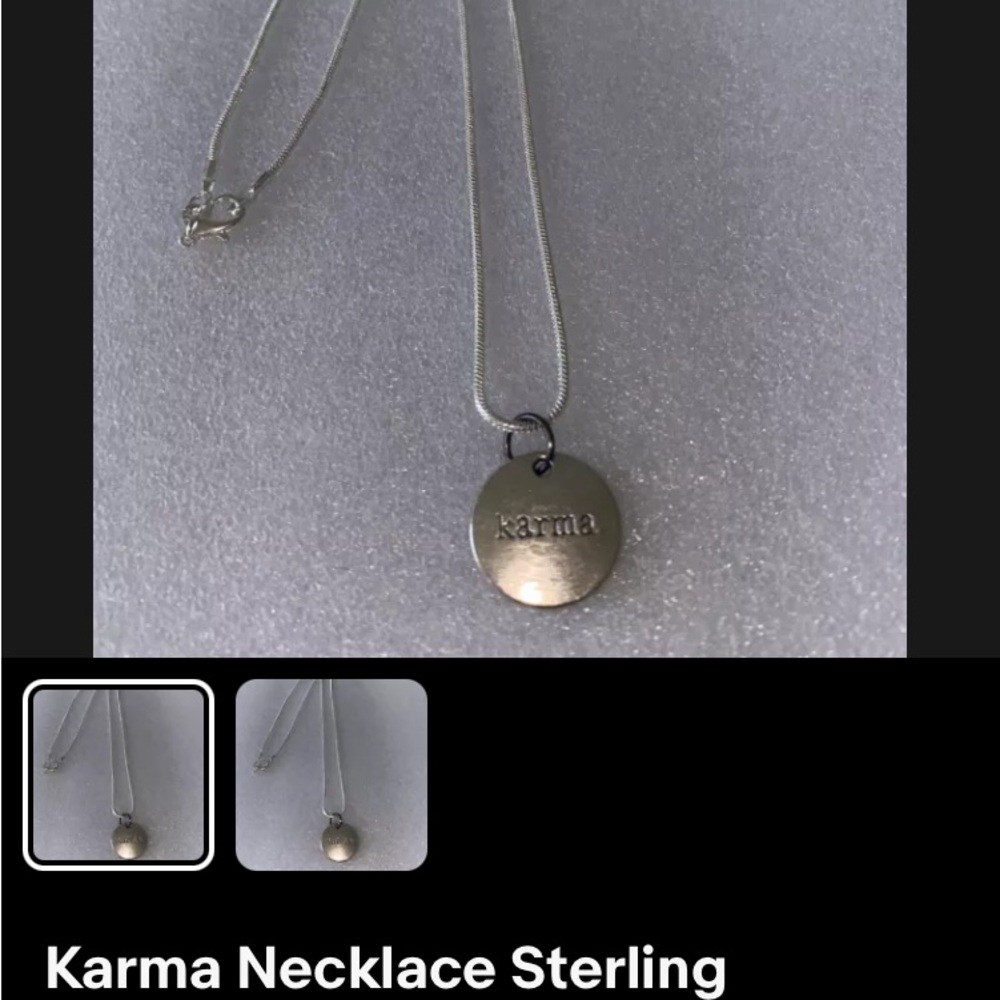 Sterling Silver Karma Necklace